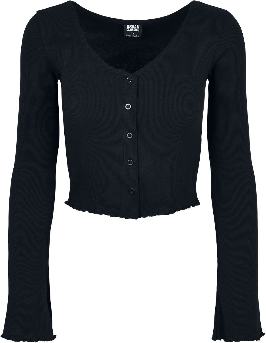 Gilets & Ponchos  de Urban Classics - Gilet Court Côtelé - L à XL - pour Femme - noir - Urban Classics