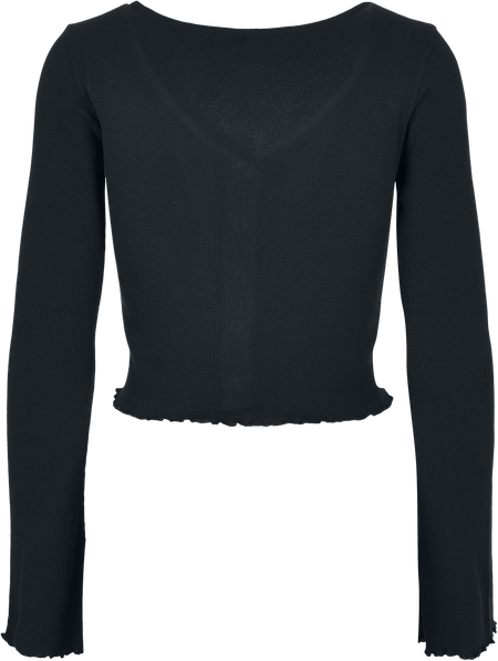 Gilets & Ponchos  de Urban Classics - Gilet Court Côtelé - XS à S - pour Femme - noir - Urban Classics - View 2