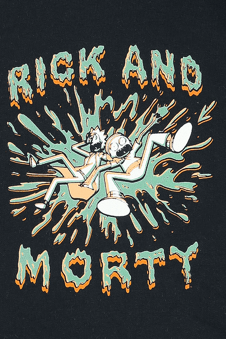 T-shirt  de Rick & Morty - Enfants - Éclaboussure - 140 à 152 - pour filles - noir - Rick & Morty - View 2