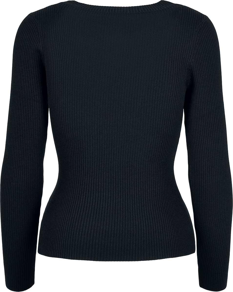 Sweat-shirt  de Urban Classics - Pull Col Large - XS à XL - pour Femme - noir - Urban Classics - View 2