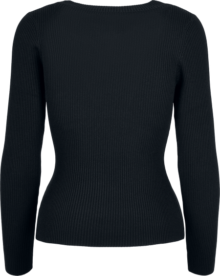 Sweat-shirt  de Urban Classics - Pull Col Large - XS à M - pour Femme - noir - Urban Classics - View 2