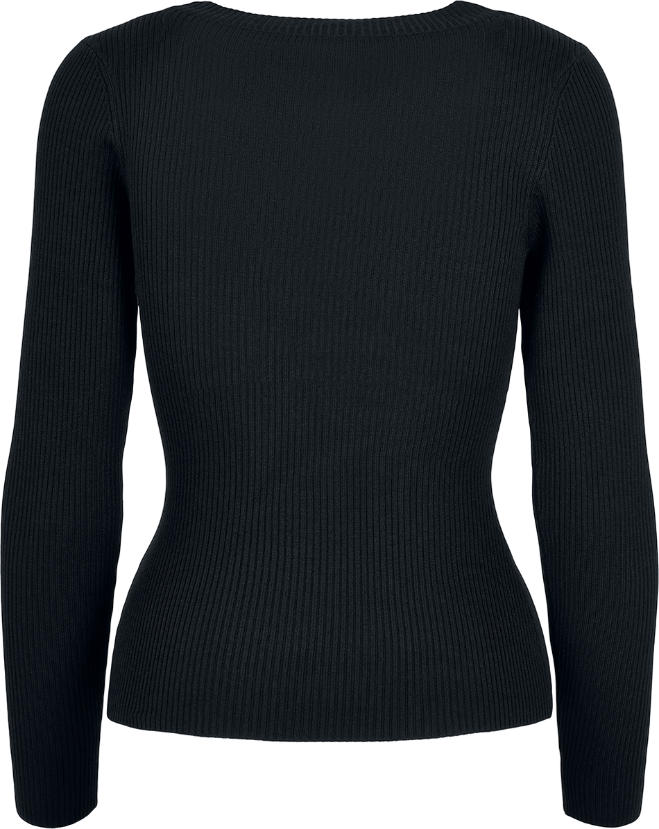Sweat-shirt  de Urban Classics - Pull Col Large - XS à XL - pour Femme - noir - Urban Classics - View 2