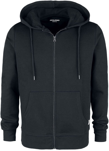 Sweat-shirt zippé à capuche  de Jack & Jones - JJEBASIC - S à XXL - pour Homme - noir - jack & jones