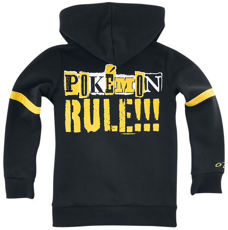 Sweat-Shirt à capuche Gaming de Pokémon - Enfants - Pikachu - Rocks - 110/116 à 158/164 - pour Enfants - noir/jaune - Pokémon - View 2