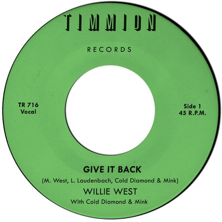 Give It Back + Give It Back (Instrumental) - Front Cover