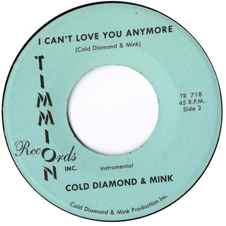 I Can'T Love You Anymore + I Can'T Love You Anymore (Instrumental) - Front Cover