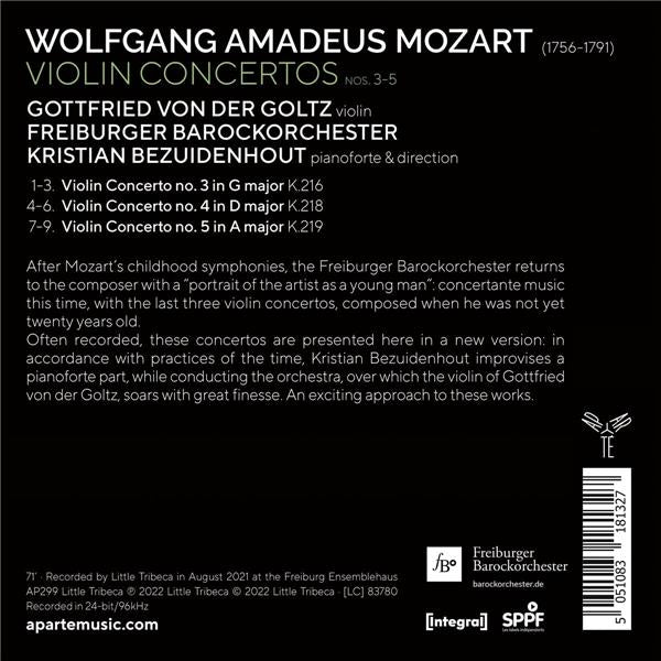 Mozart: Violin Concertos Nos. 3-5 - Front Cover