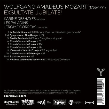 Mozart: Exsultate, jubilate! - Front Cover