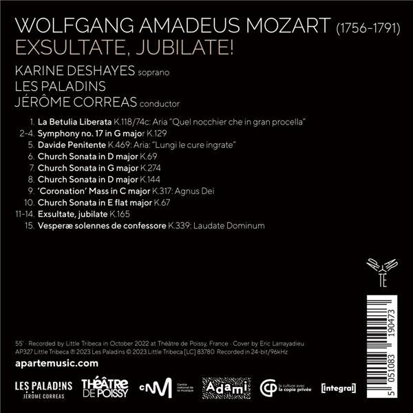 Mozart: Exsultate, jubilate! - Front Cover