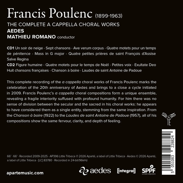 Poulenc: The Complete Works for A Cappella Choir - Front Cover