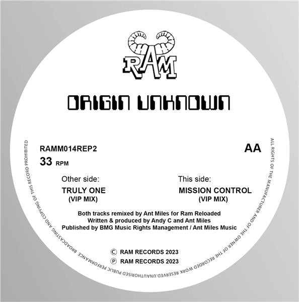 Truly One/Mission Control (Ant Miles VIP’s) - Front Cover