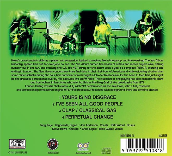 Live Radio Broadcast USA '71 - Front Cover