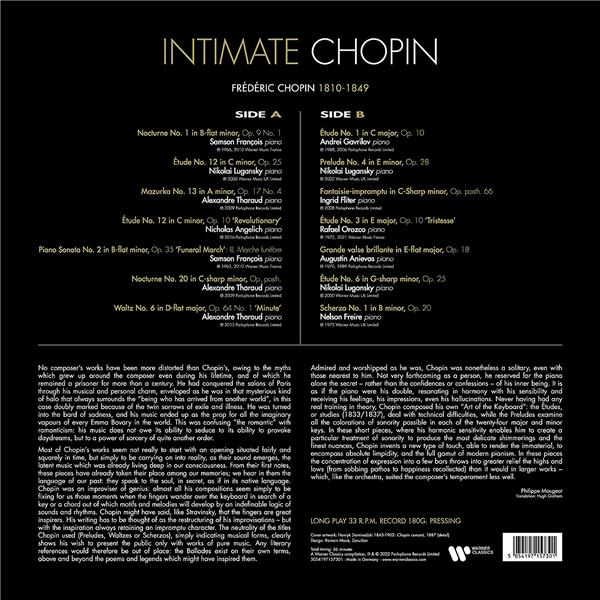 INTIMATE CHOPIN (BEST OF VINYLE) - Front Cover