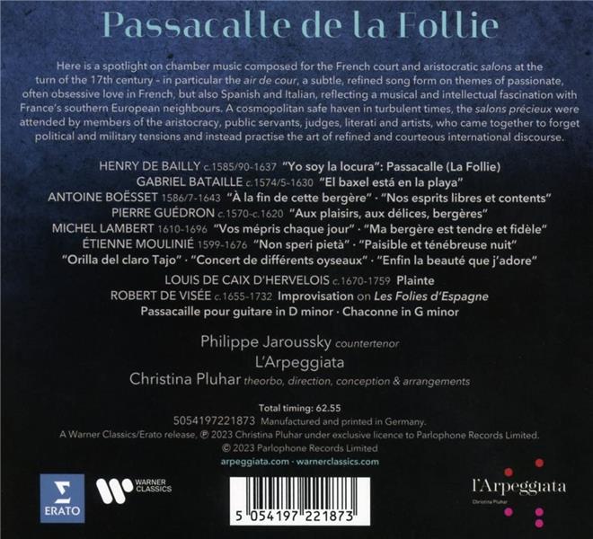Passacalle de la Follie - Front Cover
