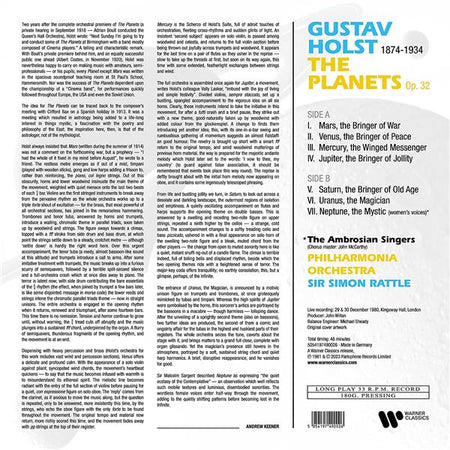 HOLST: THE PLANETS (VINYLE) - Front Cover