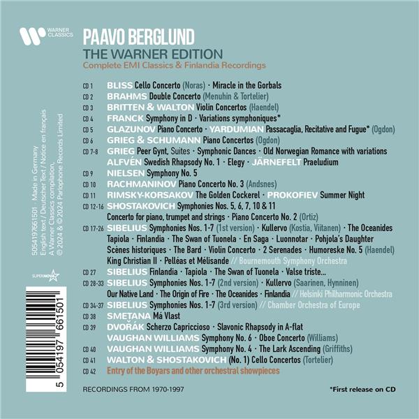 The Warner Edition: Complete EMI Classics & Finlandia Recordings - Front Cover