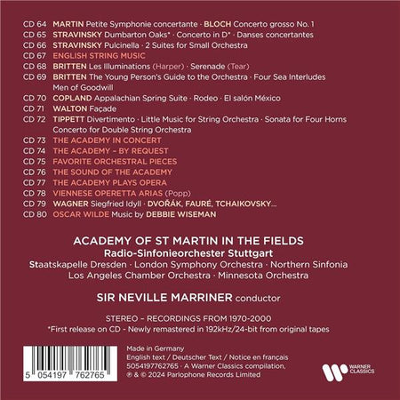 Marriner: The Complete Warner Classics Recordings 80 CD - Front Cover