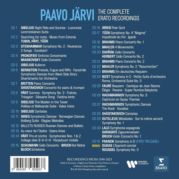 The Complete Erato Recordings - Front Cover