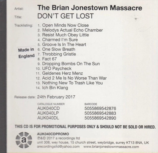 Don't get lost - Front Cover