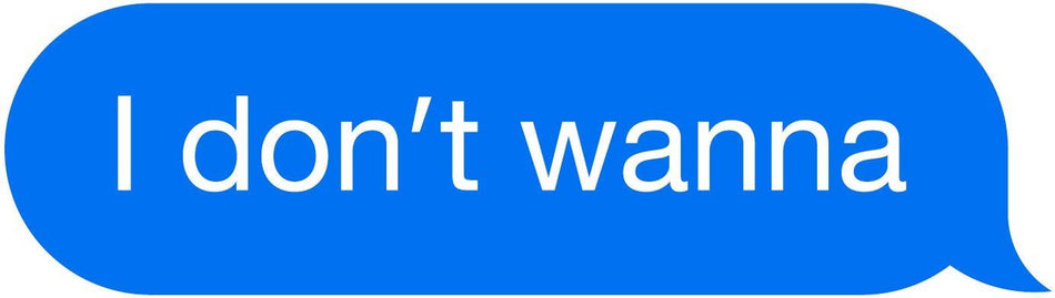 I DON'T WANNA - Front Cover