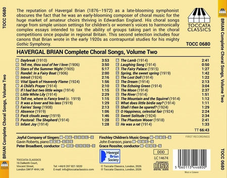 The Complete Choral Songs, Volume 2 - Front Cover