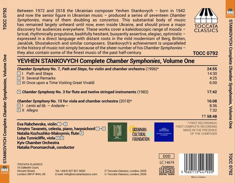 Symphonies de chambre Volume 1 - Front Cover