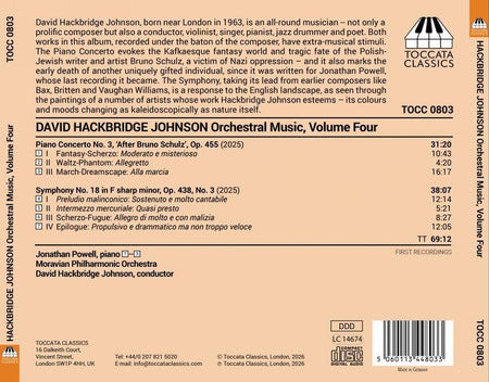 David Hackbridge Johnson : Orchestral Music, Volume 4 - Front Cover