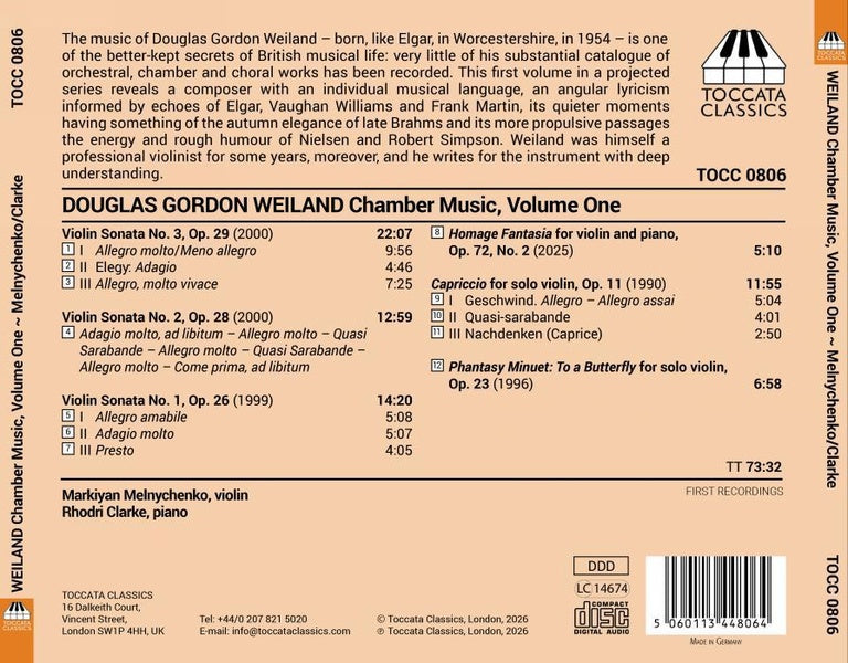 Musique de chambre, Volume 1 / Œuvres pour violon et piano - Front Cover