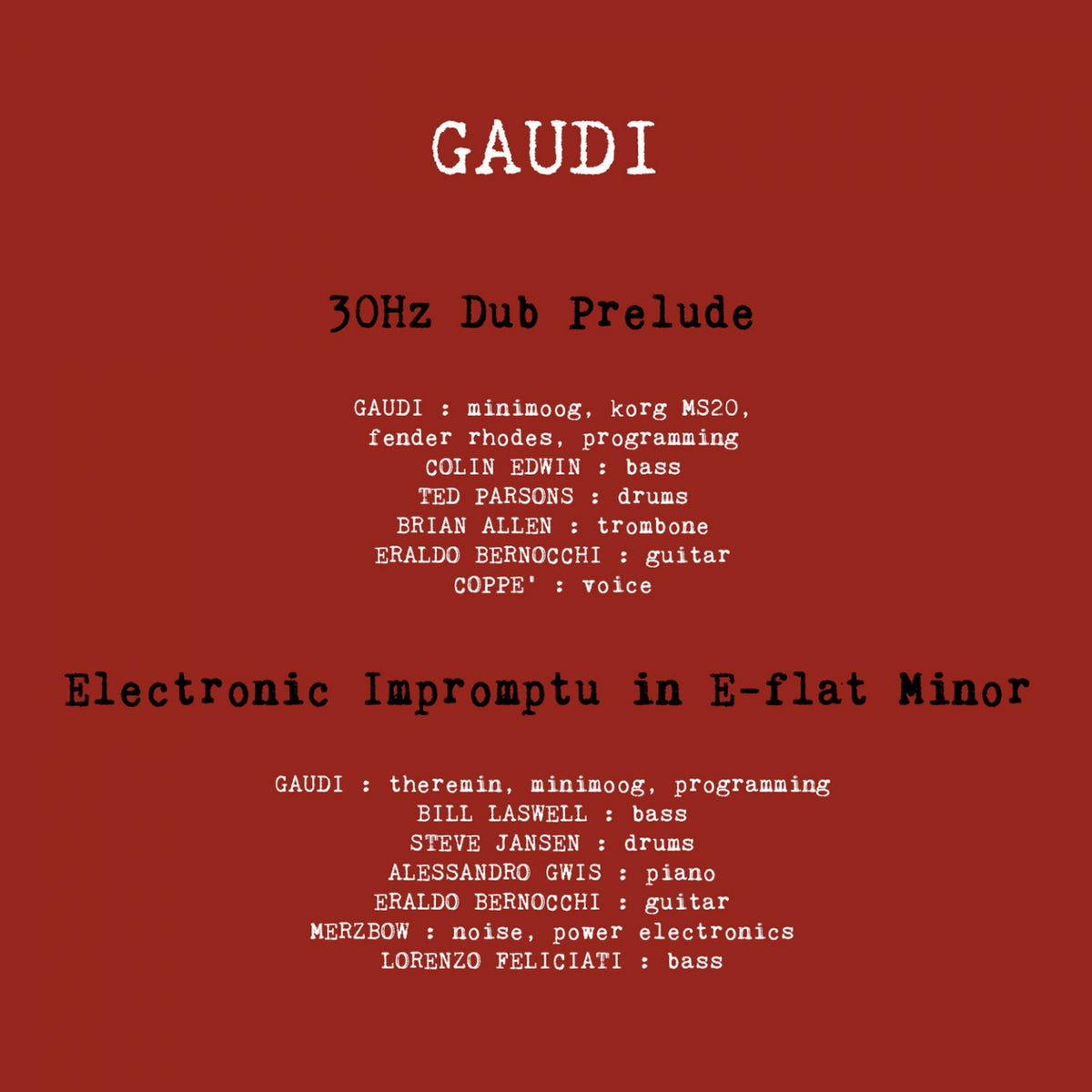 EP (White Vinyl) - Front Cover