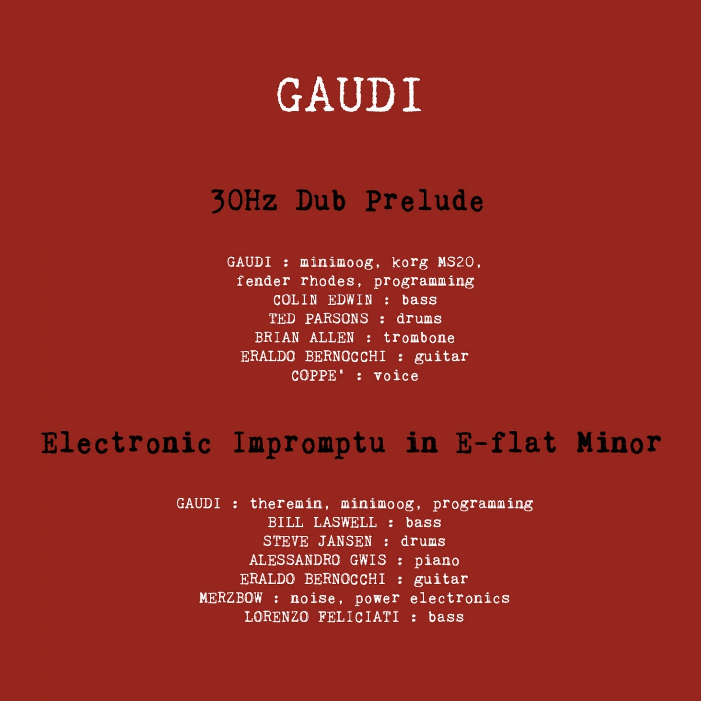 EP (White Vinyl) - Front Cover