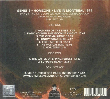 Horizons - Live In Montreal 1974 - Front Cover