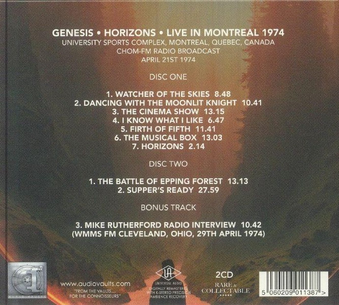 Horizons - Live In Montreal 1974 - Front Cover