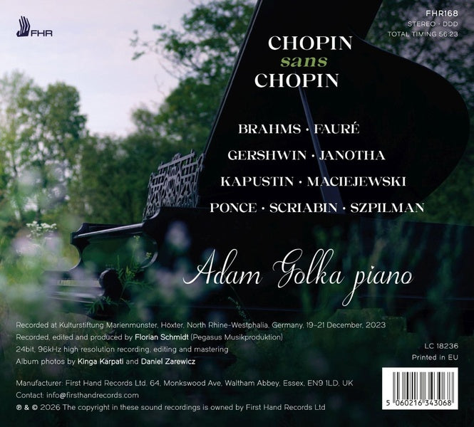 Chopin Sans Chopin : Œuvres inspirées par Chopin - Front Cover