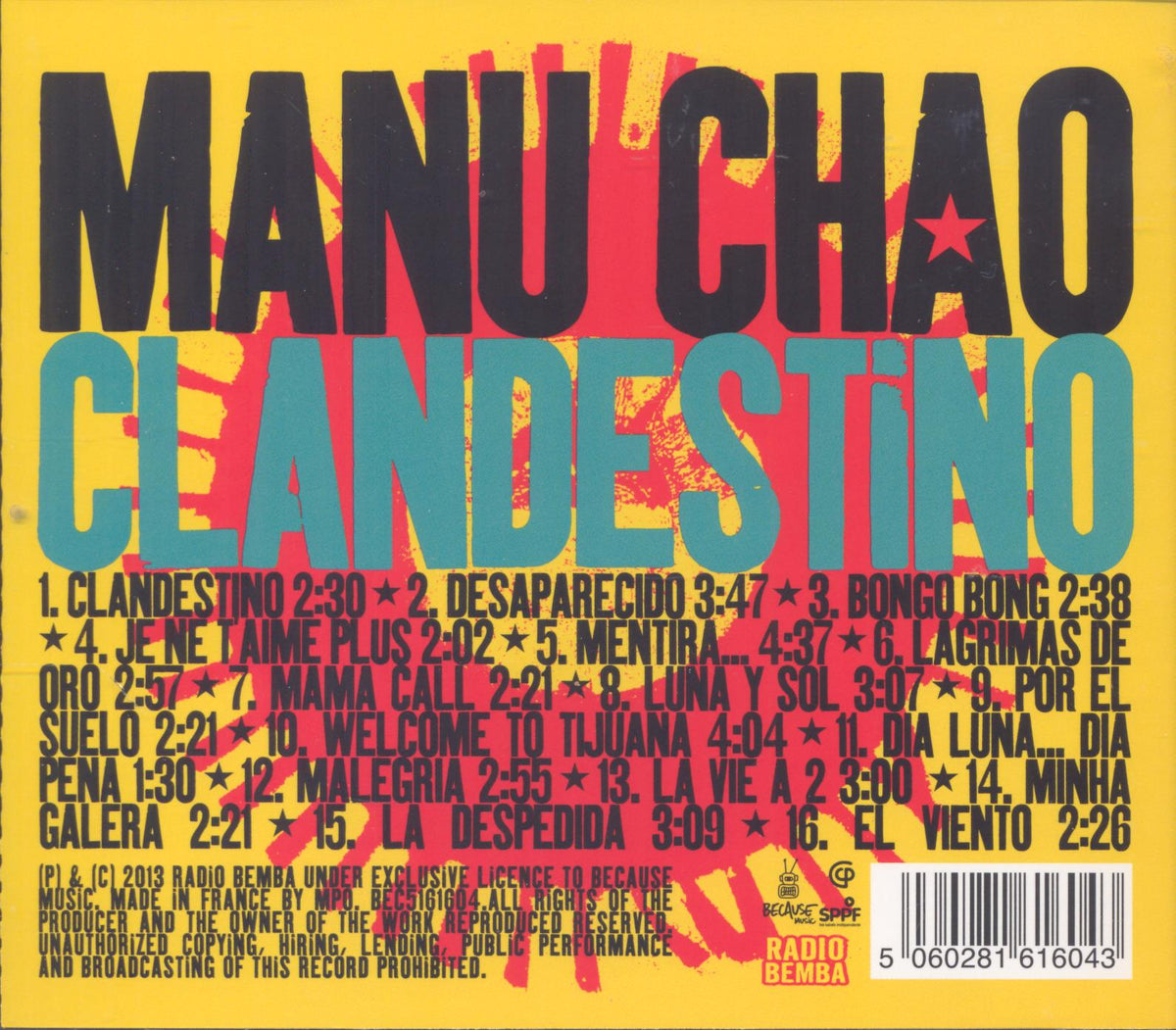 CLANDESTINO - Back Cover