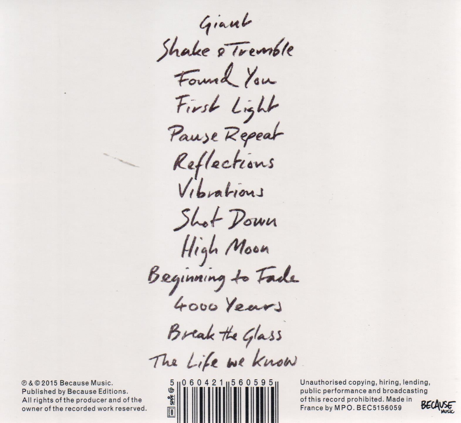 BORN UNDER SATURN - Back Cover