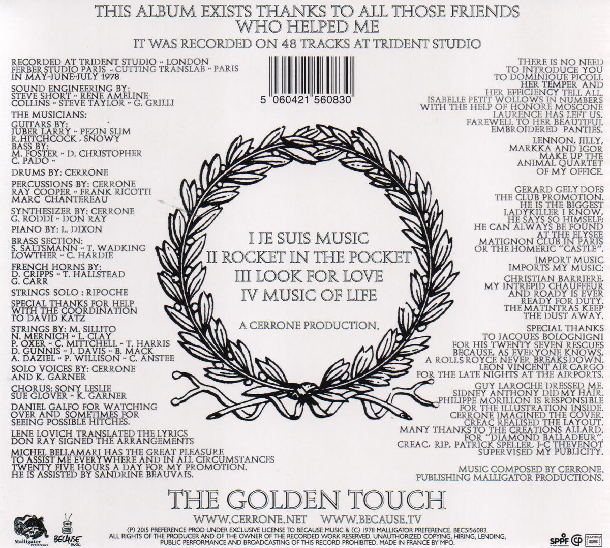 The Golden Touch - Back Cover
