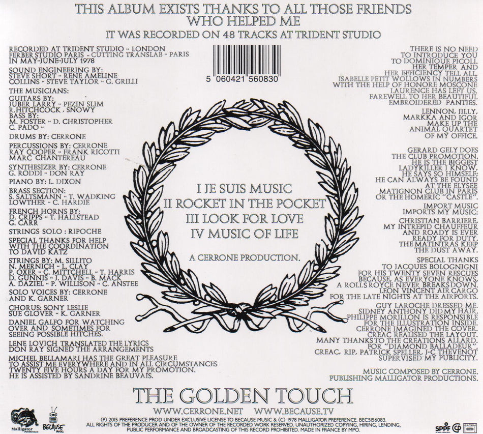 The Golden Touch - Back Cover