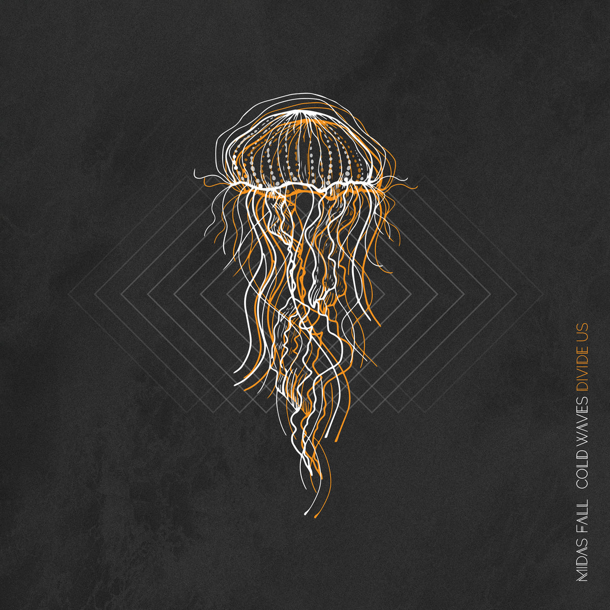 Cold Waves Divide Us/Limited 180g Clear With Orange and Black Splatter - Front Cover