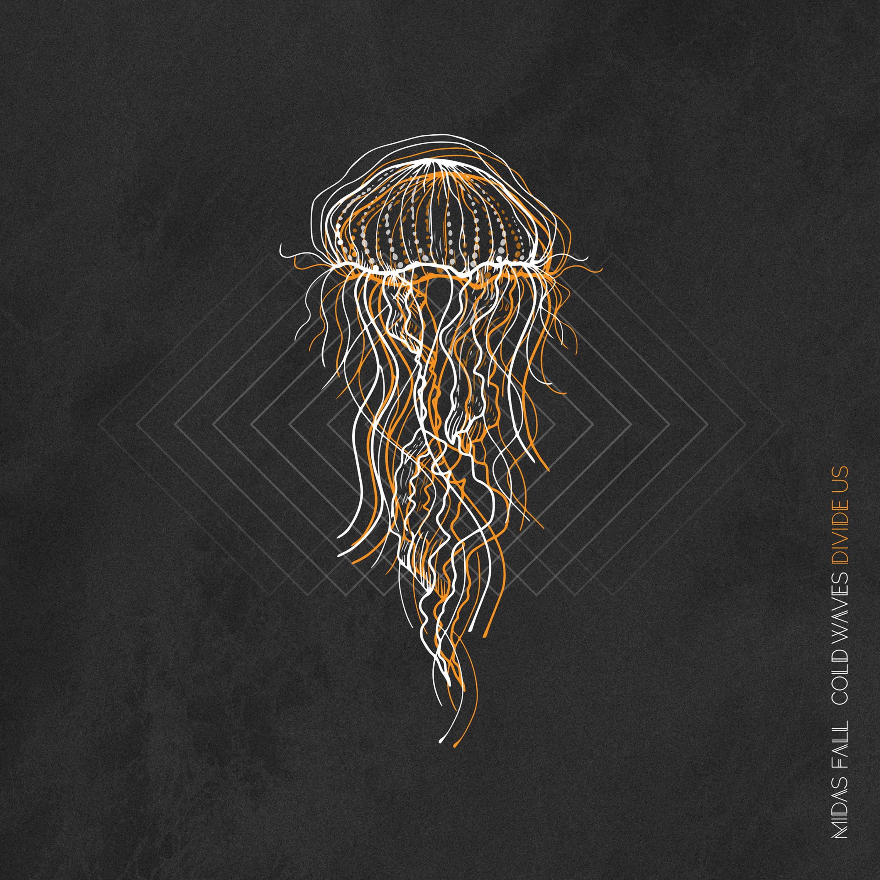 Cold Waves Divide Us/Limited 180g Clear With Orange and Black Splatter - Front Cover