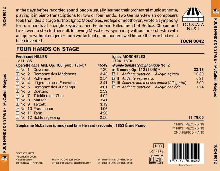 Four Hands On Stage / Œuvres pour piano - Front Cover