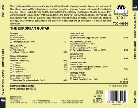 The European Guitar / Musique pour guitare - Front Cover