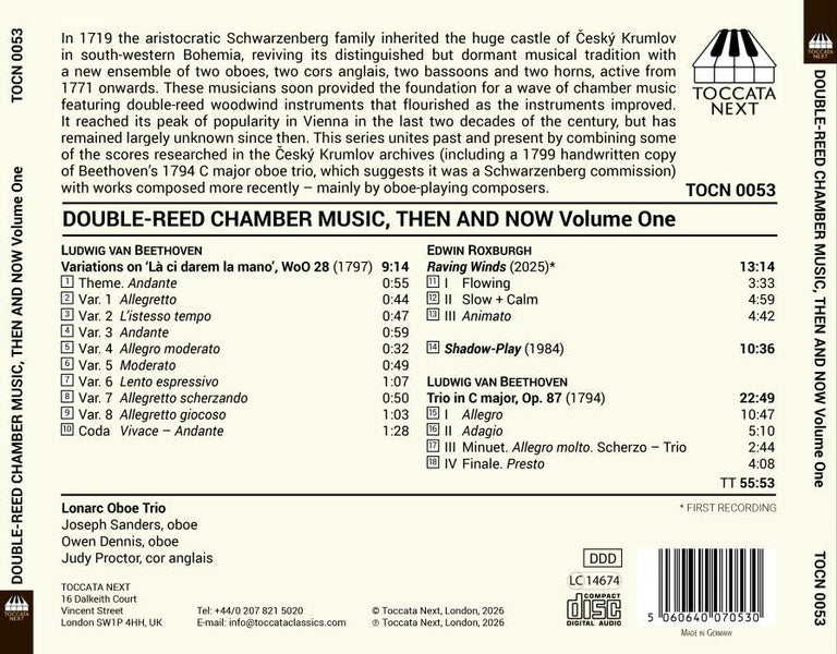 Double-Reed Chamber Music - Then & Now, Volume 1 - Front Cover
