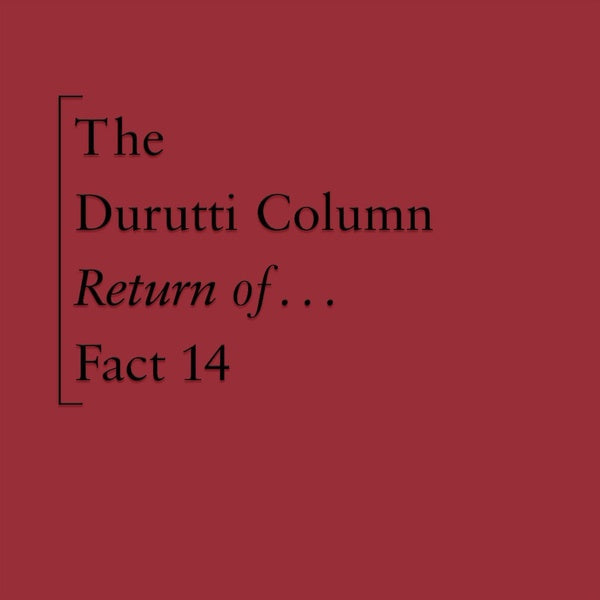The Return Of The Durutti Column - Front Cover