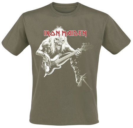 T-Shirt Manches courtes  de Iron Maiden - Eddie Bass - S à 4XL - pour Homme - vert - Iron Maiden