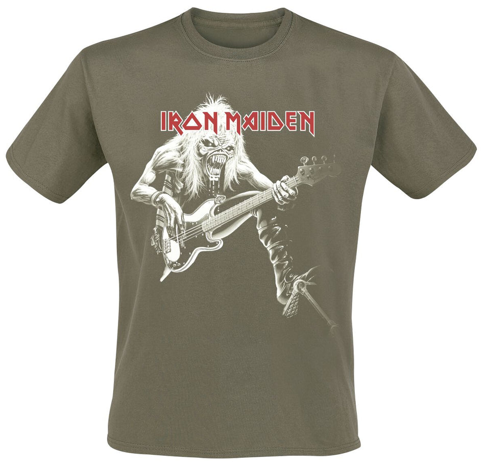 T-Shirt Manches courtes  de Iron Maiden - Eddie Bass - S à 4XL - pour Homme - vert - Iron Maiden