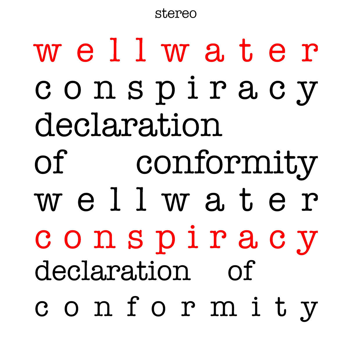 Declaration of Conformity/Red Splatter Vinyl - Front Cover
