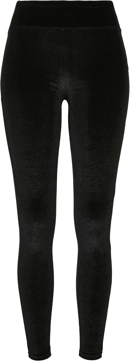 Legging  de Urban Classics - Leggings Taille Haute Velours - XS à 4XL - pour Femme - noir - Urban Classics