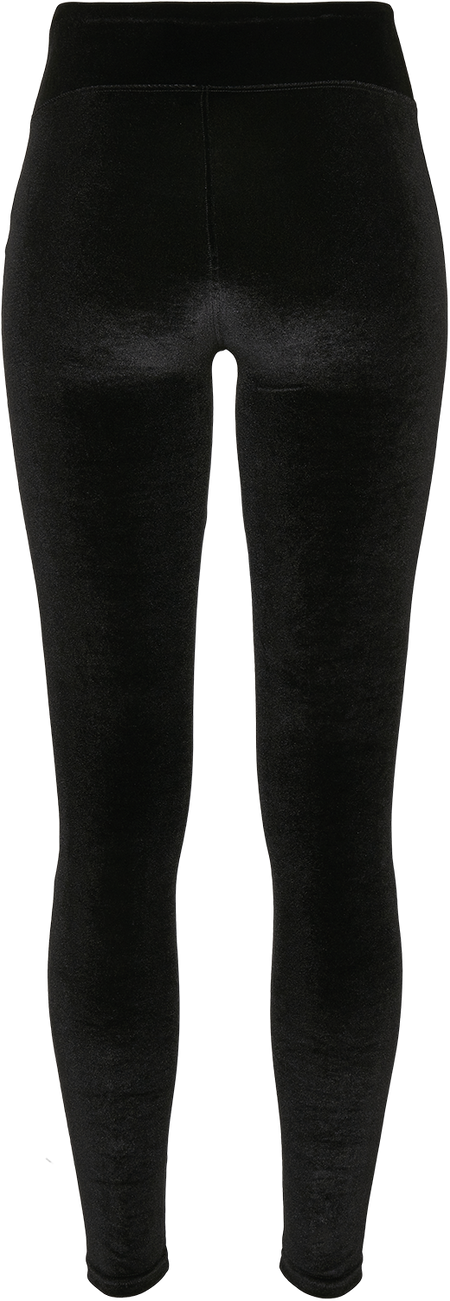 Legging  de Urban Classics - Leggings Taille Haute Velours - XS à 5XL - pour Femme - noir - Urban Classics - View 2