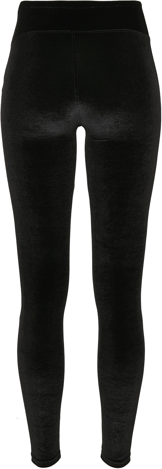 Legging  de Urban Classics - Leggings Taille Haute Velours - XS à 4XL - pour Femme - noir - Urban Classics - View 2