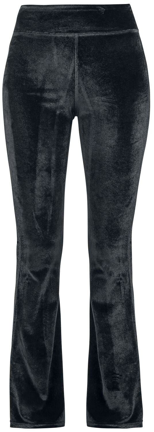 Legging  de Urban Classics - Leggings Évasé Velours Taille-Haute - XS à 5XL - pour Femme - noir - Urban Classics